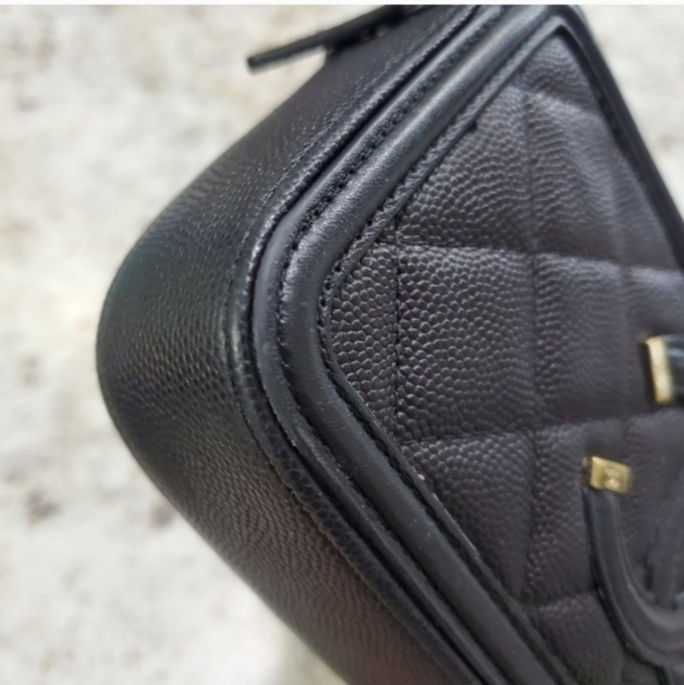 CHANEL CAVIAR Small Crossbody Bag wallet cellphone holder - Picture 8 of 12